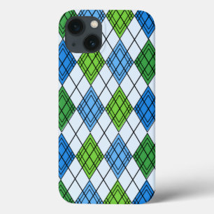 Art Deco Rain Argyle  iPhone 13 Case