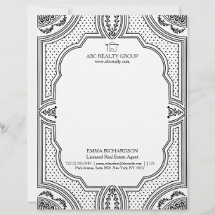 Art Deco Real Estate Agent Letterhead Template