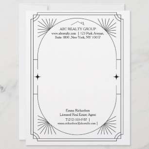 Art Deco Real Estate Letterhead