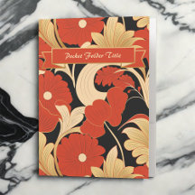 Art Deco Red Poppies