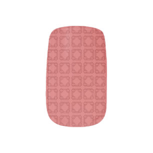 Art Deco Red Squares Minx Nail Art