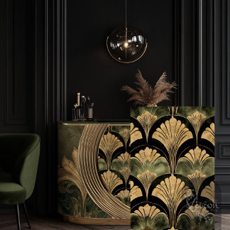 Art Deco Repeat Pattern gold embossed Tissue Paper