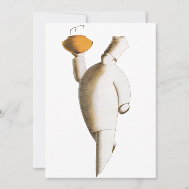 Art Deco Restaurant Chef, Vintage Business (Front)