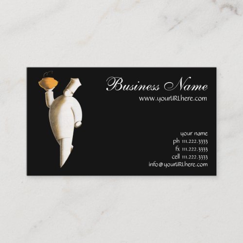Art Deco Restaurant Chef Vintage Business Business Card