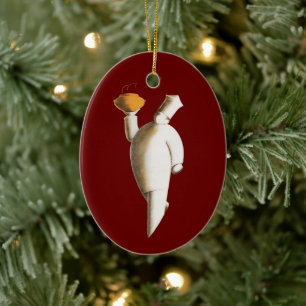 Art Deco Restaurant Chef, Vintage Business Ceramic Ornament