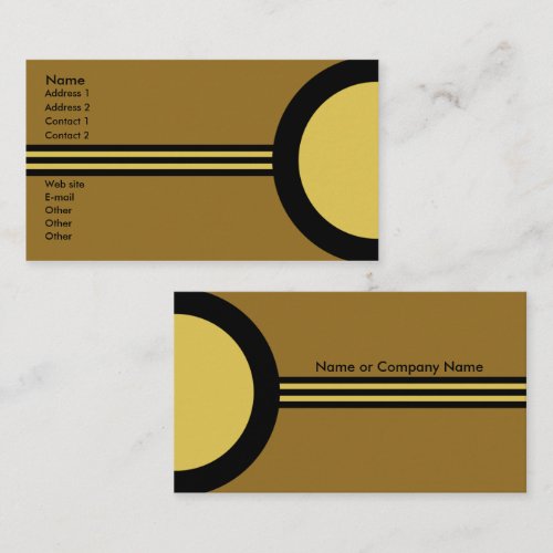 Art Deco Retro Business/Networking Profile Card Business Card Templates
