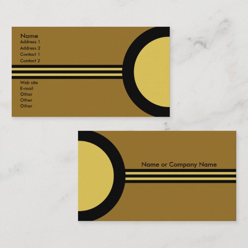 Customizable Art Deco Retro Business/Networking Profile Card Business Card Templates