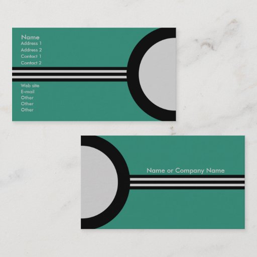 Customizable Art Deco Retro Business/Networking Profile Card Business Card Template