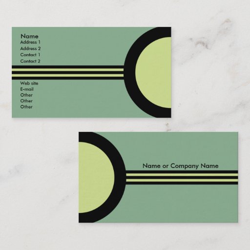 Customizable Art Deco Retro Business /Networking Profile Card Business Card Templates