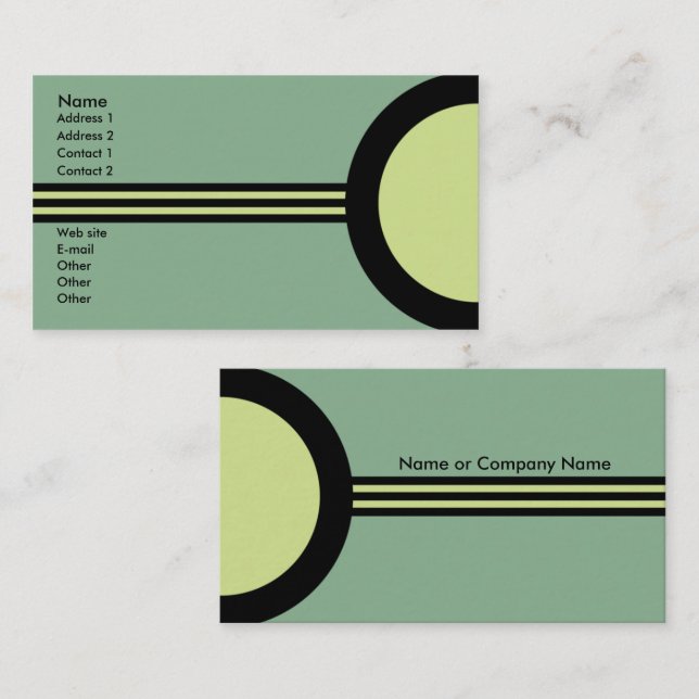 Art Deco Retro Business /Networking Profile Card (Front/Back)
