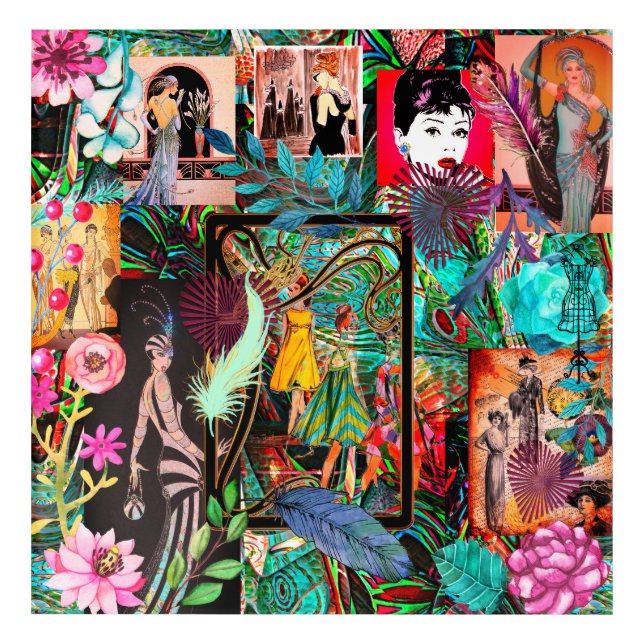 Art Deco Retro Fashion Show Collage  (Front)