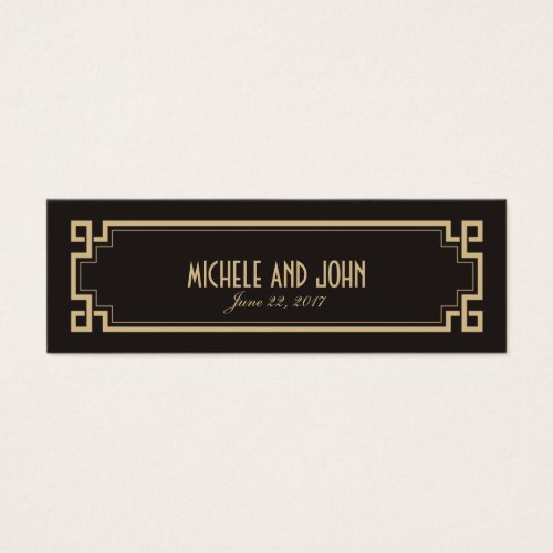 Art Deco Retro Frame Dark Gift Thank You Tag Business Card