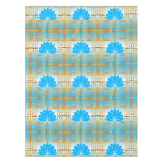 Art Deco Retro Lotus (blue) Tablecloth