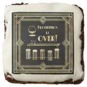 Art Deco Retro New Year's Eve Prohibition Bar Brownie (Front)