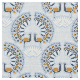 Art Deco retro Peacock Fabric