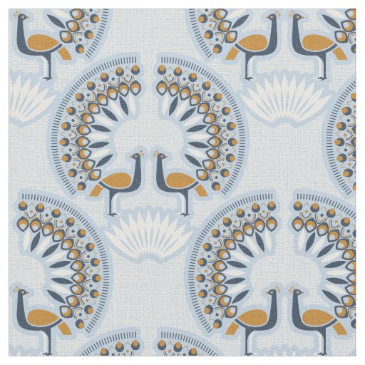 Art Deco retro Peacock Fabric