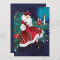 art deco retro vintage Christmas add information Invitation