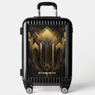 Art Deco Retro Vintage Classic 1920s Black & Gold