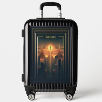 Art Deco Retro Vintage Classic 1920s Black & Gold