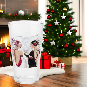 Art Deco retro vintage ladies Glass