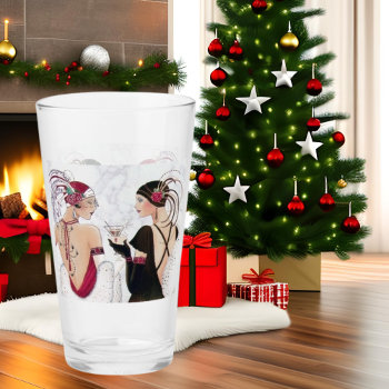 Art Deco Retro Vintage Ladies  Glass by DoodlesHolidayGifts at Zazzle