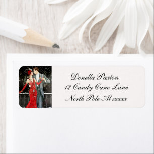 Art Deco Retro vintage ladies Label