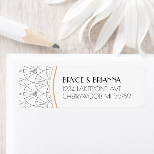 Art Deco Return Address Labels