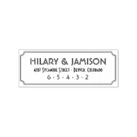 Art Deco Return Address Stamp