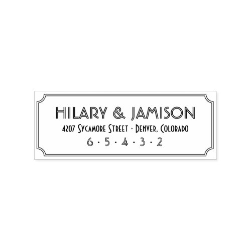 Art Deco Return Address Stamp