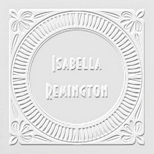 Art Deco Ribbed & Floral Fan Embosser