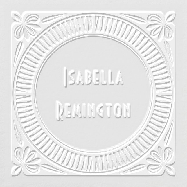 Art Deco Ribbed & Floral Fan Embosser (Design)