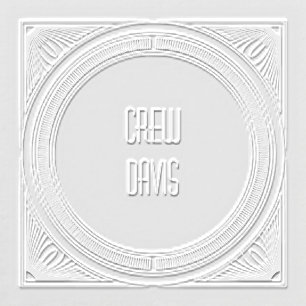 Art Deco Ribbed & Grooved Wave Corner Leaves Embosser