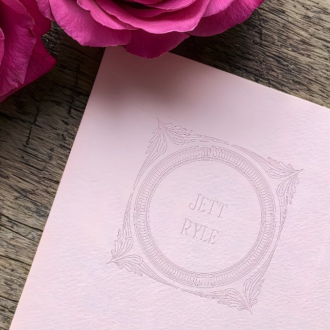 Art Deco Ribbed Leaves & Grooved Wave Square Embosser (Creator Uploaded)