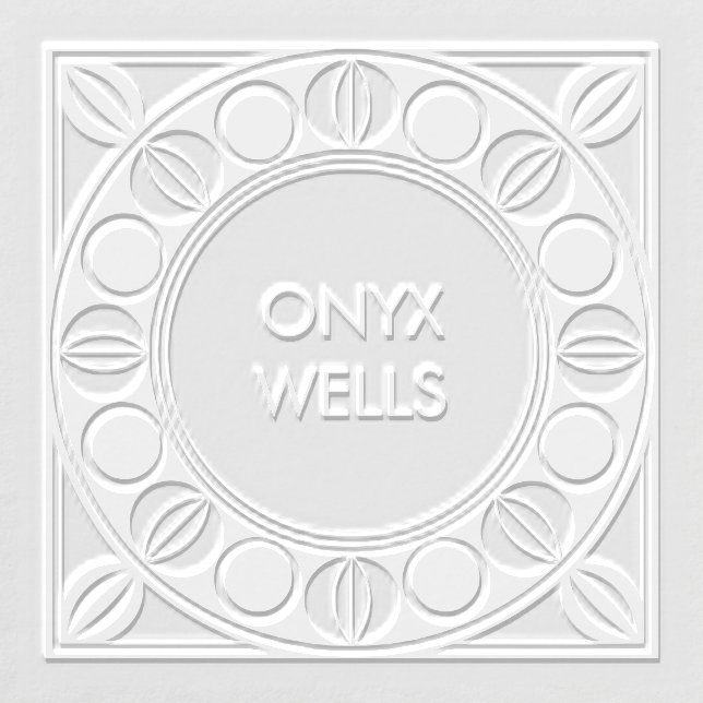 Art Deco Ribbed Oval & Circle Embosser (Design)