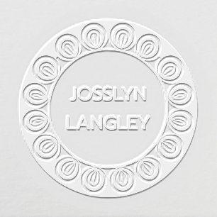 Art Deco Ribbed Oval & Solid Oval Embosser