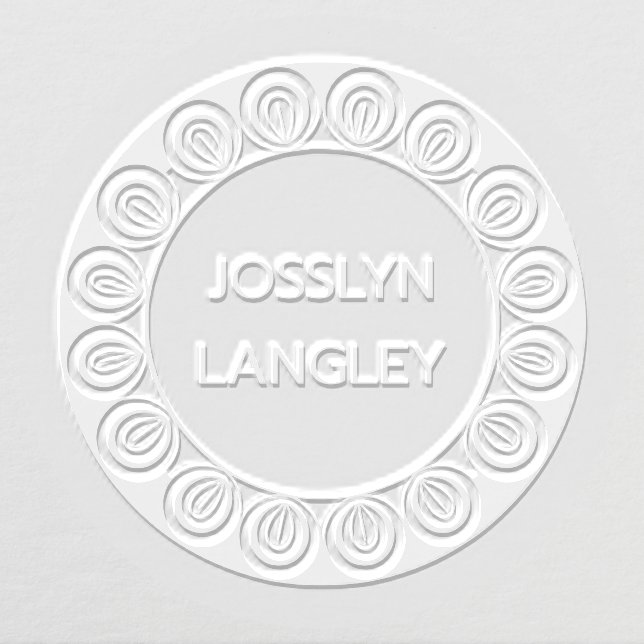 Art Deco Ribbed Oval & Solid Oval Embosser (Design)