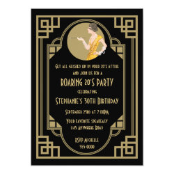 Art Deco Roaring 20's Birthday Card
