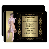 Art Deco Roaring 20's Birthday Party Invitation