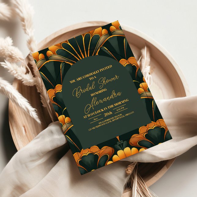 Art Deco Roaring 20s Bridal Shower Invitation (Creator Uploaded)