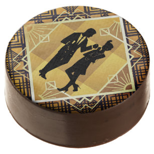 Art Deco Roaring 20's Couple New Year's Eve Party Chocolate Covered Oreo