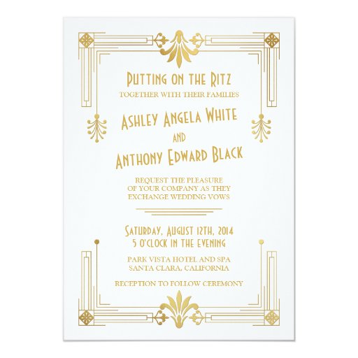 Roaring 20S Wedding Invitations 5