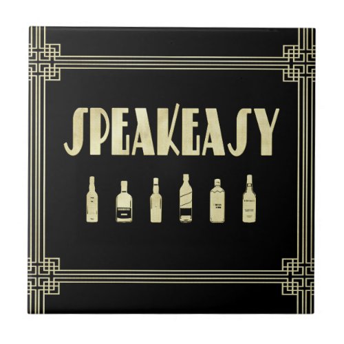 Art deco roaring 20s speakeasy prohibition  ceramic tile