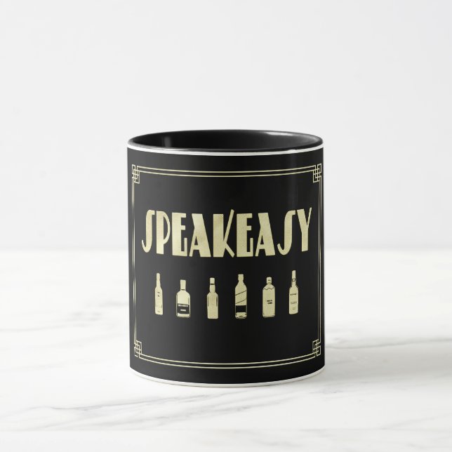 Art deco roaring 20's speakeasy prohibition   mug (Center)