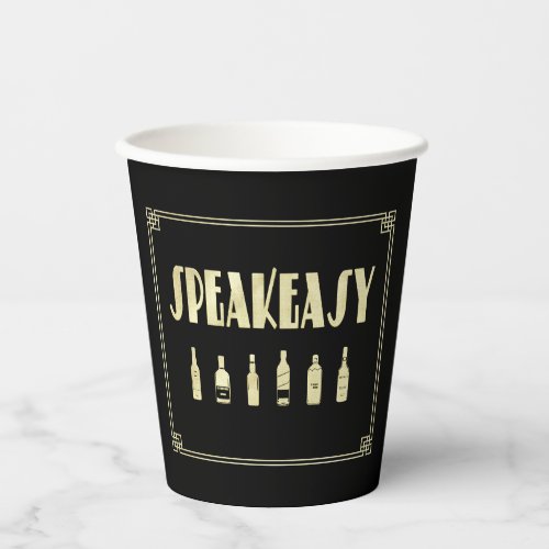 Art deco roaring 20s speakeasy prohibition   paper cups