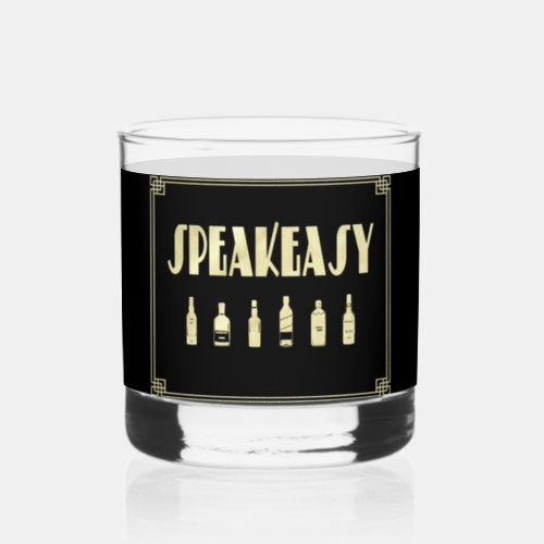 Art deco roaring 20s speakeasy prohibition   whiskey glass