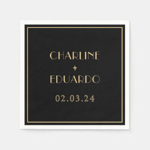 Art deco roaring 20s Wedding  Napkins