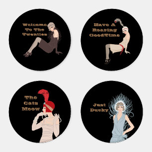 Art Deco Roaring Twenties Coaster Set