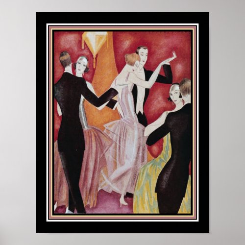 Art Deco Roaring Twenties Dancers Poster