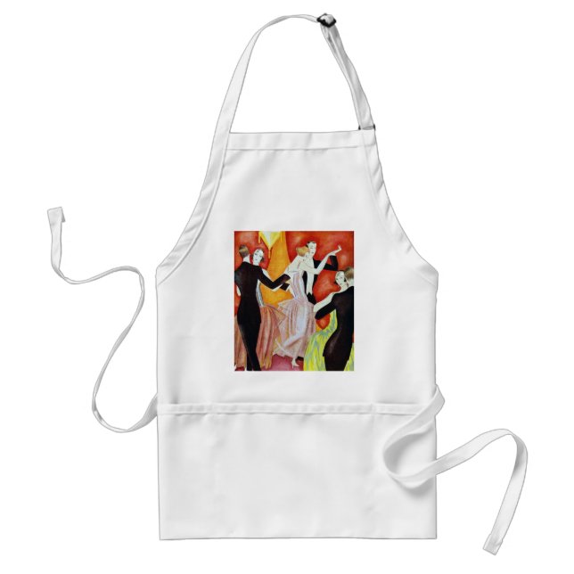 Art Deco Roaring Twenties Dancing Couples Adult Apron (Front)