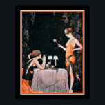 Art Deco Roaring Twenties Flappers Poster<br><div class="desc">Parisian,  Art Deco,  print of two roaring twenties flappers.  11x14  shown here. Available in other sizes.</div>